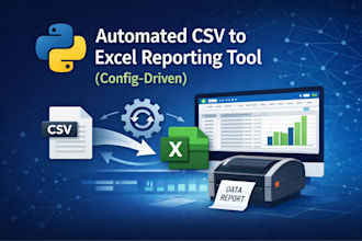 automate CSV to excel reports using python