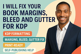 fix margin error, KDP book formatting, layout design, amazon KDP book publishing