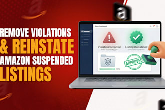 resolve amazon listing issues and remove IP violations