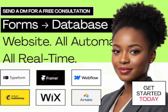 develop webflow framer cms typeform airtable wix automation workflow integration
