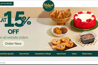 design a bakery and catering website with online ordering