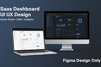 design clean saas dashboard UI UX, CRM, admin panel analytics web app in figma