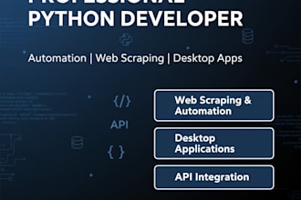 develop python projects, python assignments and automation