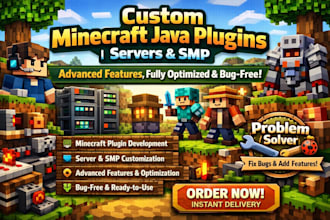 create advanced minecraft java plugins for servers and smp