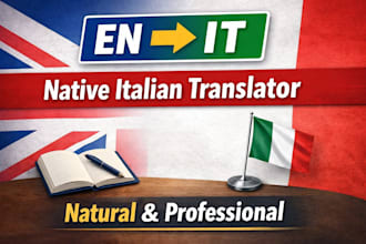 translate english to italian professionally native italian translator