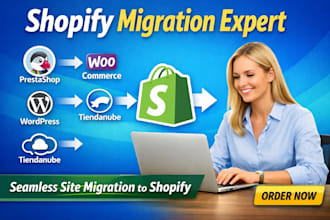 migrate prestashop tienda nube woocommerce wordpress wix to shopify migration