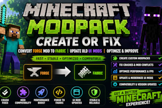 create or fix minecraft modpack convert mods optimize cobblemon server setup