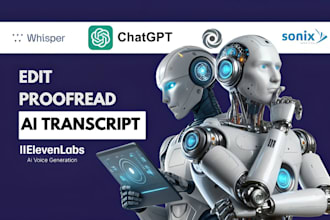 edit proofread ai autogenerated transcript transcribe audio video in 2 hours