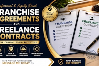 write franchise agreements and freelance contracts for your business protection