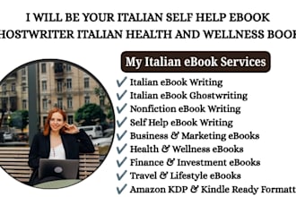 be your italian self help ebook ghostwriter italian health and wellness books