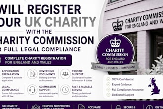 register your UK charity with charity commission for legal compliance