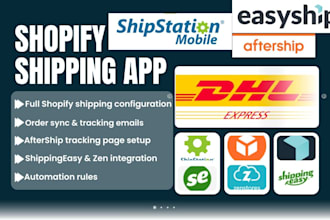 setup shopify shipping dhl shipstation aftership easyship shippingeasy zenstores