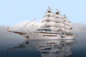 draw your ship, yacht, watercraft in my unique style