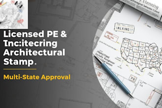 licensed pe, architectural stamp tx, fl, ca, ny, il, oh, ga