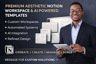 design aesthetic notion workspace notion templates with ai integration automated