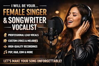 be your female singer, songwriter and vocalist