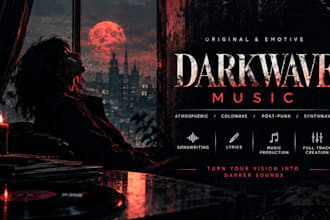 create synthwave retrowave, darkwave, coldwave, post punk and atmospheric muisc