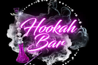 do unique luxury, mobile hookah, glam and  hookah logo
