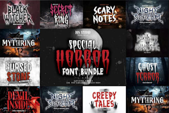 create high quality horror halloween scary logo