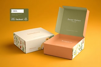 do custom box packaging design and product box design