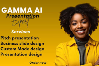 design professional gamma ai pitch decks  and presentations
