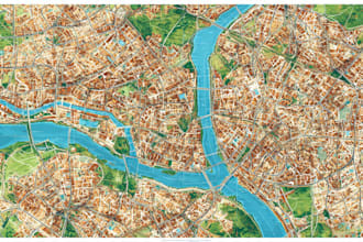 make vector map illustration and event map