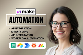 fix make com, made com setup make com automation, make automation, zapier expert