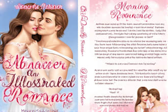 design an illustrated romance book cover or ebook cover