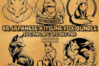 create high quality kitsune fox logo