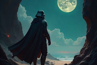 create star wars and sci fi illustration