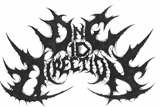 design premium metal black death music band logo