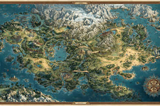 create a high quality fantasy map