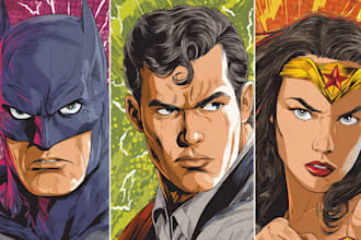 draw comic superhero pop art portraits