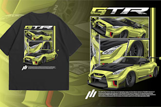 design amazing automotive streetwear tshirt
