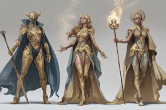 draw fantasy concept art or illustration