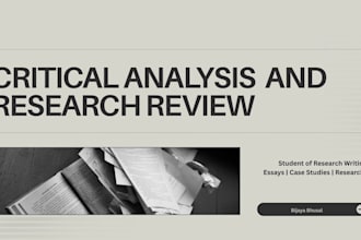 do systematic review, critical analysis of qualitative, quantitative research