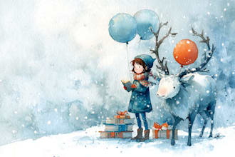 create watercolor illustrations for KDP children book basic