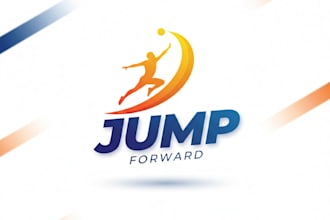 design a dynamic and energetic jump logo for your brand