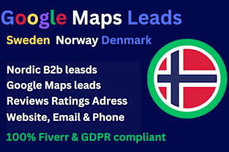 find nordic google maps b2b leads for sweden  norway  denmark