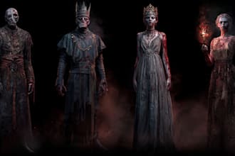 realistic dark fantasy and horror illustration