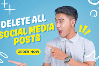 delete your  facebook or instagram all social media posts