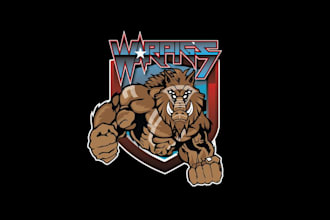 design impressive game community war pigs logo