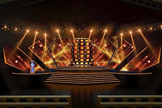design 3d stage lighting and stage design for your event