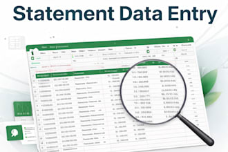do invoice and bank statement data entry in excel