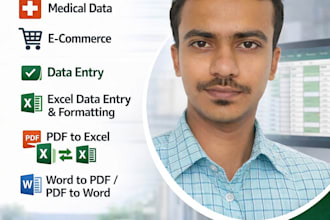 professionally do data entry, copy paste, pdf conversion and ms office work