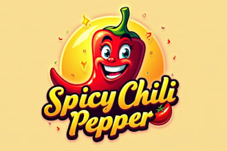 design high quality spicy chili pepper mascot logo