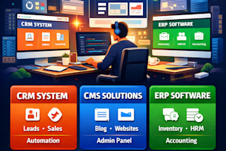 create a custom laravel cms, CRM, erp for your business