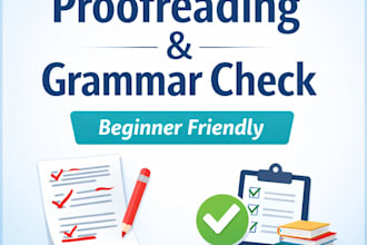 proofread and correct spelling and grammar mistakes