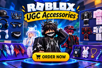 design roblox ugc, roblox game asset, roblox clothing model, roblox accessories