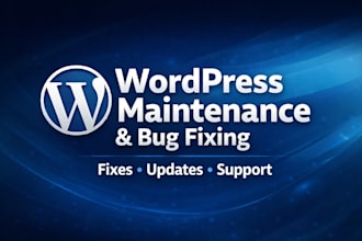 handle wordpress maintenance, fixes, and support